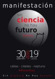 Lee más sobre el artículo Manifestación «Sin Ciencia no hay Futuro», 30 de Septiembre a las 19:00